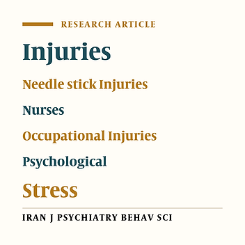 Stress and Fear of Exposure to Sharps in Nurses