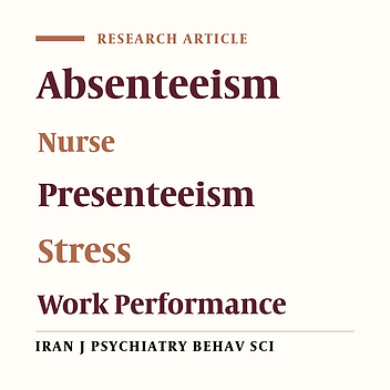 Looking for the Possible Association Between Stress, Presenteeism and Absenteeism Among Croatian Nurses: A Cross-Sectional Study