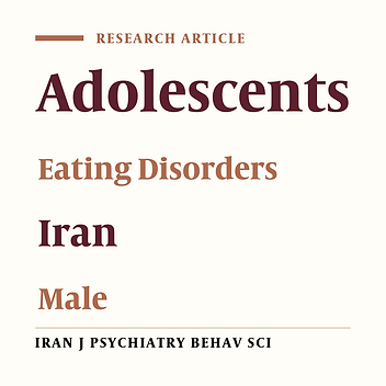 Eating Disorders among Iranian Male Adolescents