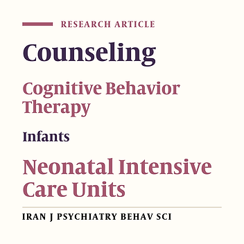 Effects of Cognitive-Behavioral Counseling on Posttraumatic Stress Disorder in Mothers with Infants Hospitalized at Neonatal Intensive Care Units: A Randomized Controlled Trial