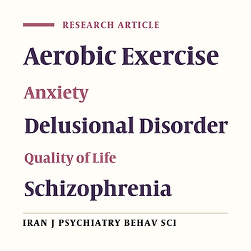 The Effect of Aerobic Exercise on the Quality of Life of Male Patients Who Suffer from Chronic Schizophrenia: Double-Blind, Randomized Control Trial