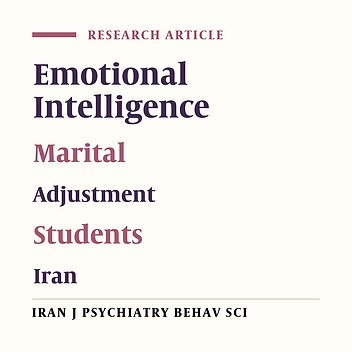 Impact of Emotional Intelligence Skills Training on Marital Adjustment Among Students of Mazandaran University