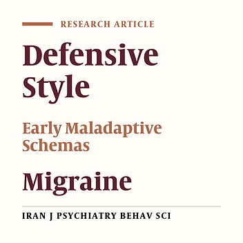 The Association Between Defensive Styles and Early Maladaptive Schemas in Patients with Migraine Headaches