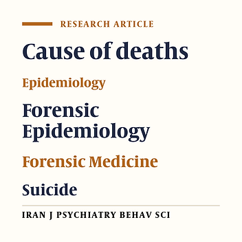 A Forensic Epidemiological Investigation of the Characteristics of Completed Suicides in Isfahan Province, Iran