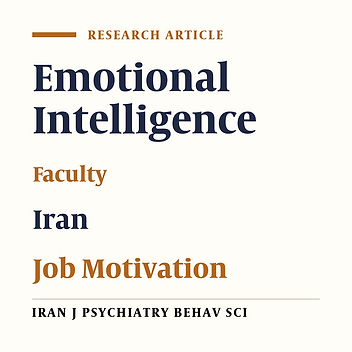 Relationship Between Emotional Intelligence and Job Motivation Among Faculty Staff in Mazandaran University of Medical Sciences, Iran