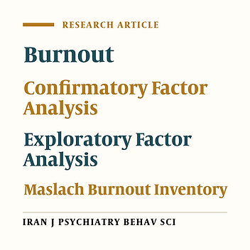 Validity and Reliability of the Persian Version of the Maslach Burnout Inventory (General Survey Version) in Iranian Population