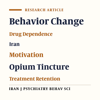 Role of Motivation for Behavior Change in Treatment Retention Amongst a Group of Illicit Drug Users: A Study From Iran