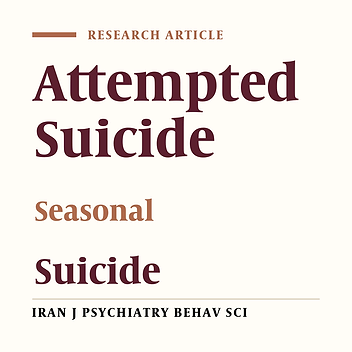 Seasonal Pattern in Suicide in Iran