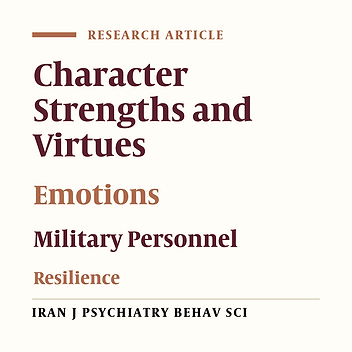 Resilience, Emotions, and Character Strengths as Predictors of Job Stress in Military Personnel