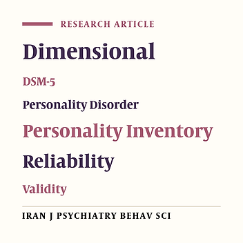 Psychometric Properties of the Persian Version of Personality Inventory for DSM-5 (PID-5) in Psychiatric Patients
