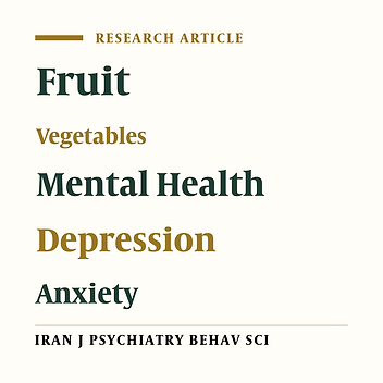 Association Between Fruit/Vegetable Consumption and Mental-Health-Related Quality of Life, Major Depression, and Generalized Anxiety Disorder: A Longitudinal Study in Thailand