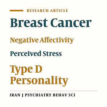 Type D Personality and Its Relationship with Perceived Stress Among Women with Breast Cancer Attending a Referral Center in Northern Iran in 2017