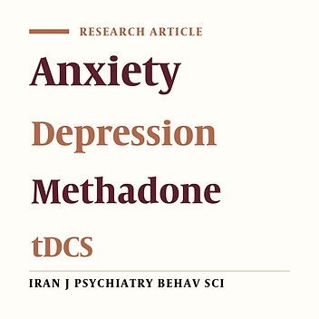 Reduce Depression and Anxiety in Methadone Users with Transcranial Direct Current Stimulation