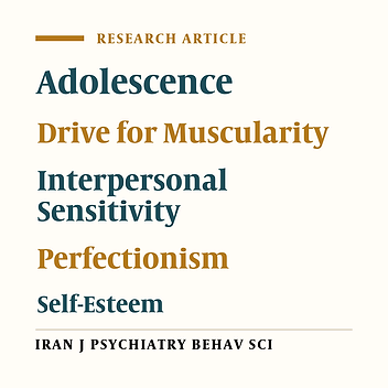 Drive For Muscularity in Male Adolescents: The Role of Psychological Factors (Self-Esteem, Maladaptive Perfectionism, and Interpersonal Sensitivity)