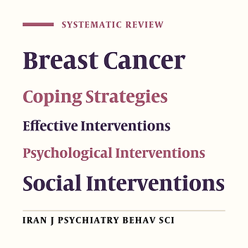 Coping Strategies-Oriented Interventions in Breast Cancer Women: A Systematic Scoping Review of the Quantitative Evidence