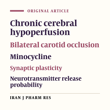 The Minocycline Ameliorated the Synaptic Plasticity Impairment in Vascular Dementia