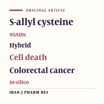 Promising Hybrids Derived from S-Allylcysteine and NSAIDs Fragments against Colorectal Cancer: Synthesis, In-vitro Evaluation, Drug-Likeness and In-silico ADME/tox Studies