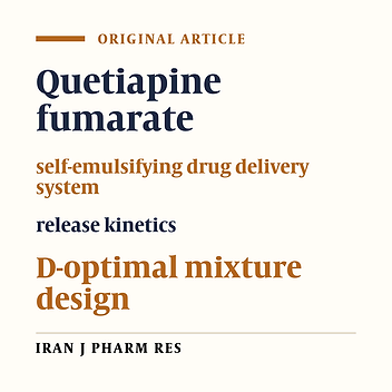 Self-emulsifying Drug Delivery System for Improved Dissolution and Oral Absorption of Quetiapine Fumarate: Investigation of Drug Release Mechanism and In-vitro Intestinal Permeability