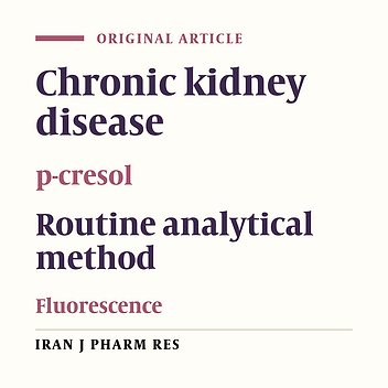 Simple Determination of p-Cresol in Plasma Samples Using Fluorescence Spectroscopy Technique