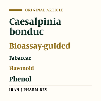 Bioassay-guided Isolation of Flavonoids from Caesalpinia bonduc (L.) Roxb. and Evaluation of Their Cytotoxicity