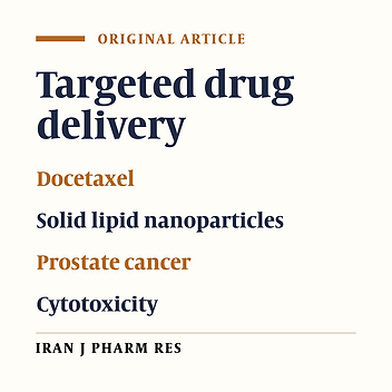 Targeting Solid Lipid Nanoparticles with Anisamide for Docetaxel Delivery to Prostate Cancer: Preparation, Optimization, and In-vitro Evaluation