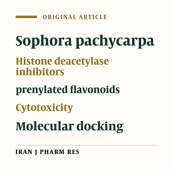 Histone Deacetylase Inhibitory and Cytotoxic Activities of the Constituents from the Roots of Sophora Pachycarpa