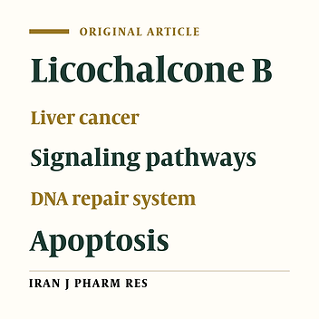 Licochalcone B Ameliorates Liver Cancer via Targeting of Apoptotic Genes, DNA Repair Systems, and Cell Cycle Control