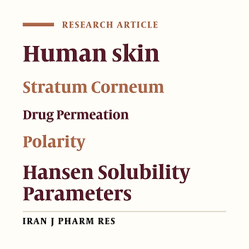 Measurement of Hansen Solubility Parameters of Human Stratum Corneum