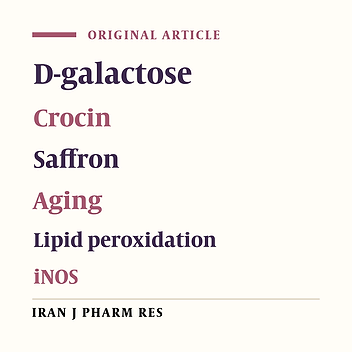 Protective Effects of Crocin Against Hepatic Damages in D-galactose Aging Model in Rats