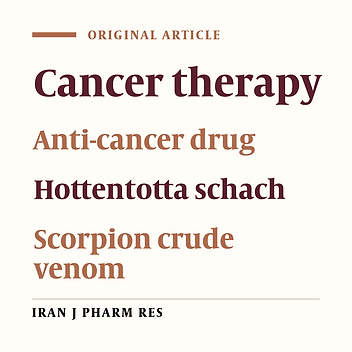 In-vitro Study of Hottentotta Schach Crude Venom Anticancer Effects on MCF-7 and Vero Cell Lines