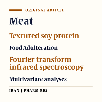 Identification and Quantification of Texture Soy Protein in A Mixture with Beef Meat Using ATR-FTIR Spectroscopy in Combination with Chemometric Methods