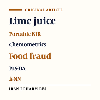 Novel Application of Near-infrared Spectroscopy and Chemometrics Approach for Detection of Lime Juice Adulteration