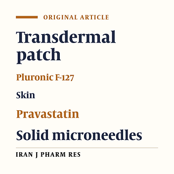 Pravastatin Transdermal Patches: Effect of The Formulation and Two Different Lengths of Microneedles on In-vitro Percutaneous Absorption Studies