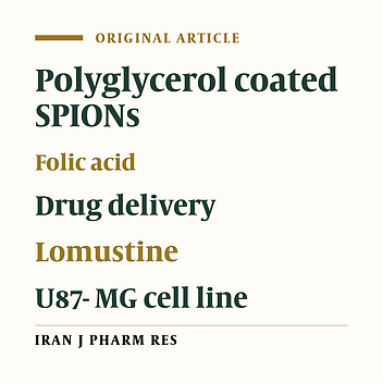 Lomustine Loaded Superparamagnetic Iron Oxide Nanoparticles Conjugated with Folic Acid for Treatment of Glioblastoma Multiforma (GBM)