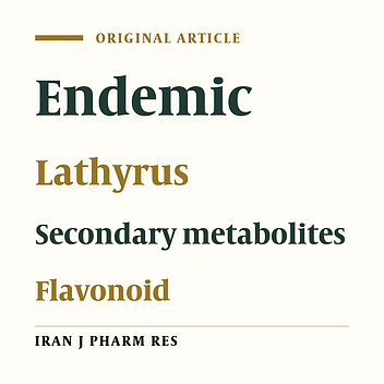 Isolation and Identification of F Lavonol Glycosides from Lathyrus armenus (Boiss. & Huet)