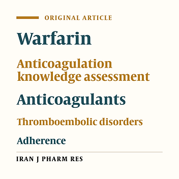 Assessment of Outpatients' Knowledge and Adherence on Warfarin: The Impact of a Simple Educational Pamphlet