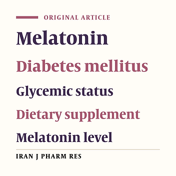 Effect of Bedtime Melatonin Administration in Patients with Type 2 Diabetes: A Triple-Blind, Placebo-Controlled, Randomized Trial