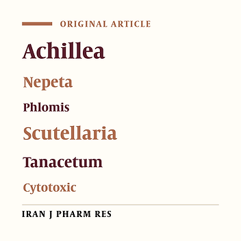 Cytotoxic Activity of Thirteen Endemic and Rare Plants from Chaharmahal and Bakhtiari Province in Iran