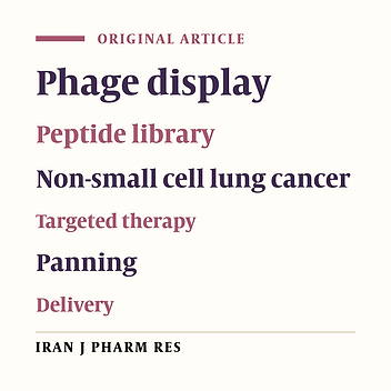 Identification of a Novel Tumor-Binding Peptide for Lung Cancer Through in-vitro Panning