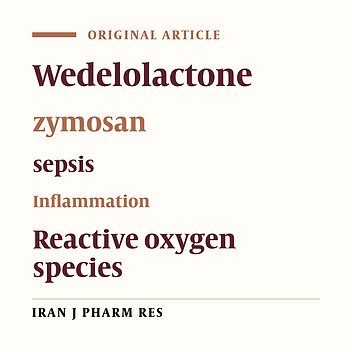 Wedelolactone from Vietnamese Eclipta prostrata (L) L. Protected Zymosan-induced shock in Mice