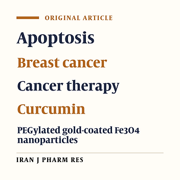 Co -delivery of Sulforaphane and Curcumin with PEGylated Iron Oxide-Gold Core Shell Nanoparticles for Delivery to Breast Cancer Cell Line