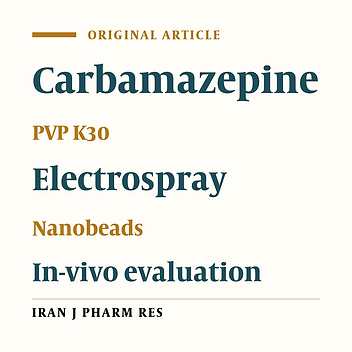 Electrosprayed Nanosystems of Carbamazepine – PVP K30 for Enhancing Its Pharmacologic Effects