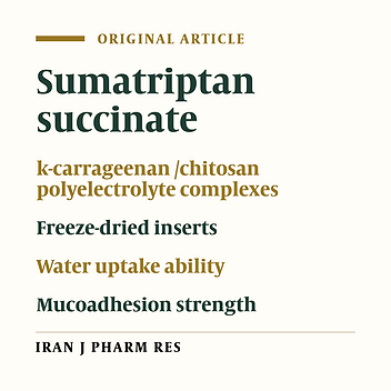 Freeze-Dried K-Carrageenan/Chitosan Polyelectrolyte Complex-Based Insert: A Novel Intranasal Delivery System for Sumatriptan Succinate