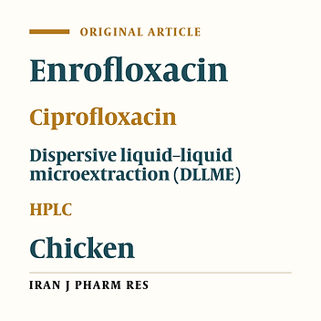 Determination of Enrofloxacin and Ciprofloxacin Residues in Five Different Kinds of Chicken Tissues by Dispersive Liquid–Liquid Microextraction Coupled with HPLC