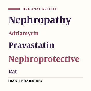 Effects of Pravastatin in Adriamycin-Induced Nephropathy in Rats