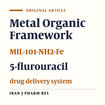 Application of a Nanoporous Metal Organic Framework Based on Iron Carboxylate as Drug Delivery System
