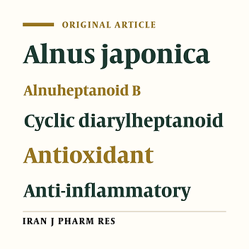 Anti-oxidant and Anti-Inflammatory Cyclic Diarylheptanoids from Alnus japonica Stem Bark