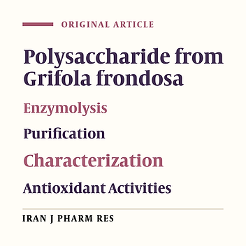 Purification, Characterization and Antioxidant Activities of Enzymolysis Polysaccharide from Grifola frondosa