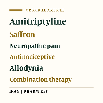 Enhancement of Antinociceptive Effect by Co-administration of Amitriptyline and Crocus Sativus in a Rat Model of Neuropathic Pain