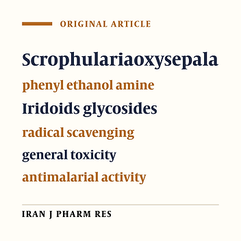 Chemical Composition and Biological Activities of Methanolic Extract of Scrophularia Oxysepala Boiss